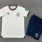 West Ham United Football Jersey Away Kids Kit Jersey+Shorts 2025-26